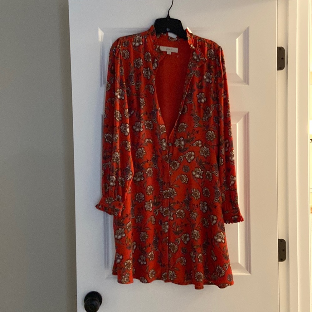 Burnt orange dress from Loft size 4